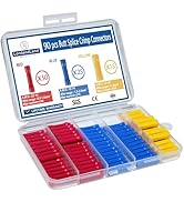 90 Pcs Splice Connectors Kit 22-10 AWG Electrical Crimp Terminal Connector Kits Assorted But...