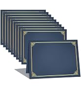 GNL Certificate Holders - 10 Packs Navy Blue Diploma Holders, Certificate Covers with Gold Foil B...