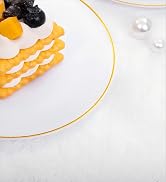 Festiva 200Pcs Gold Dessert Plates 6.3