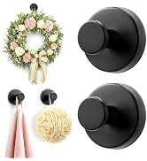 LOOHOI Upgraded Suction Cup Hooks for Shower | Heavy Duty Removable Towel Hooks for Bathroom Glas...