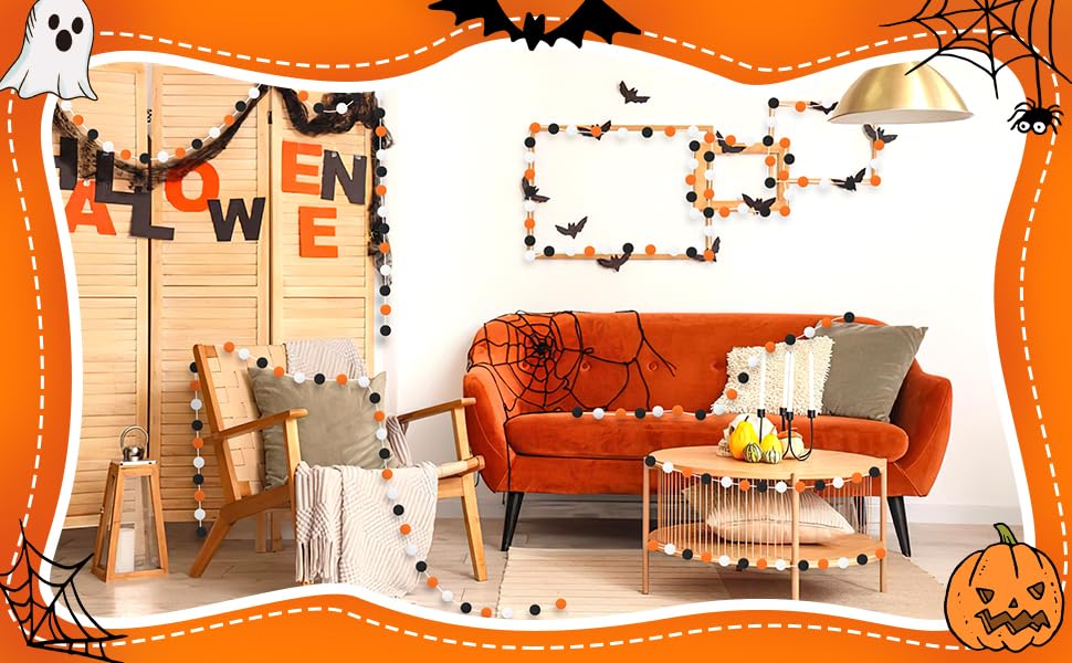 MARFOREVER Colorful Pom Pom Garland Decorations