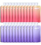 PACKISM Travel Pouches for Toiletries - 24 Pack Leak Proof 3oz TSA Approved Travel Squeeze Pouche...