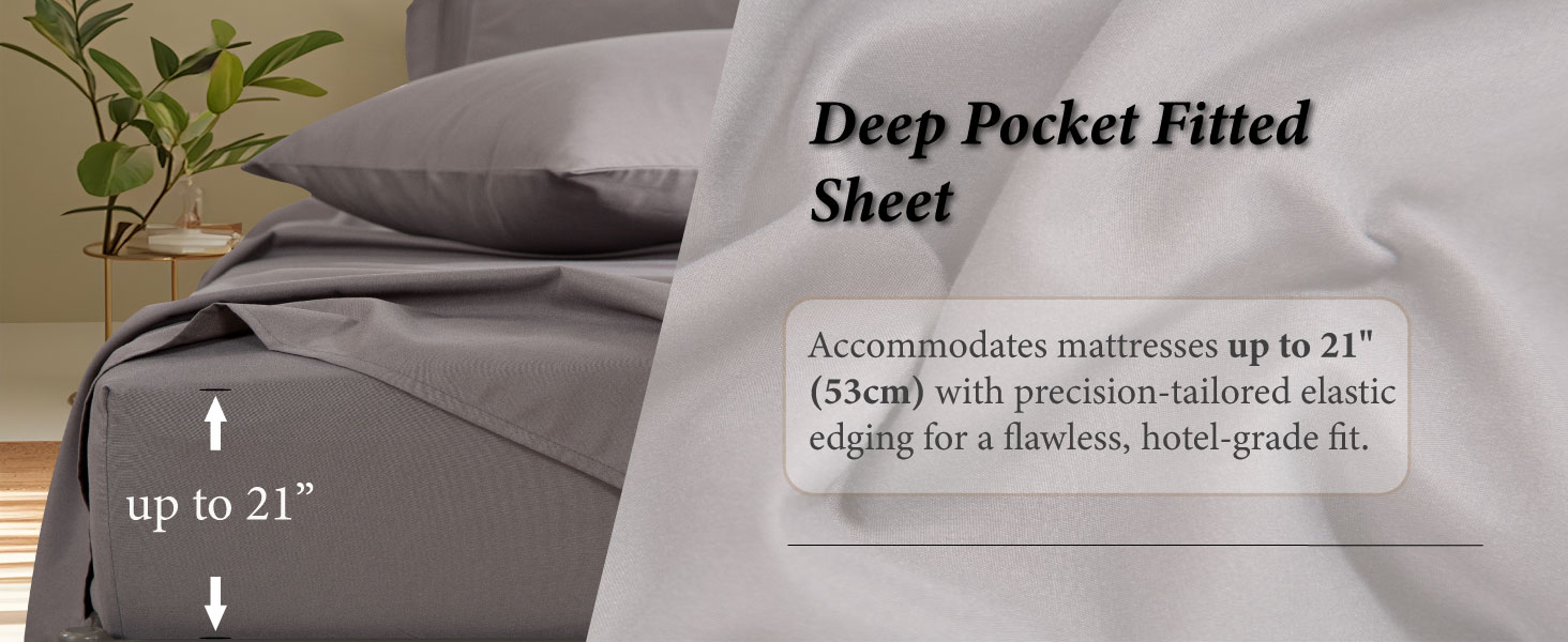 Deep Pocket Fitted Sheet