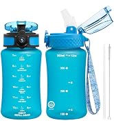 OLDLEY Kids Water Bottle for School, 12 oz (2 lids) BPA-Free Reusable Leak-proof Durable Tritan P...