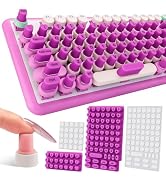 91PCS Raised Keyboard Stickers for Long Nails, Silicone Keyboards Bubbles | Purple, Self-Adhesive...