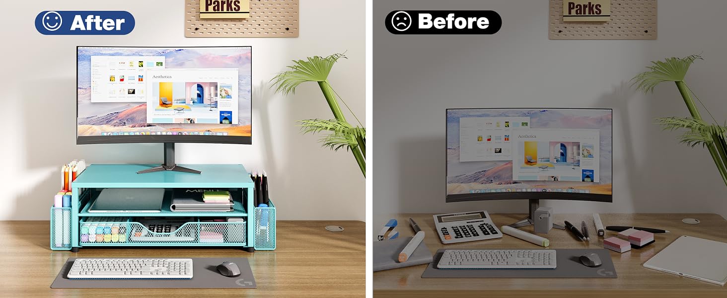monitor stand for desk organizers and accessories computer stand riser office organization desktop