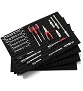 CASOMAN 4PCS Professional Toolbox liner, Trap Mat Universal Tool Drawer Liner, Non-Slip Foam Inse...