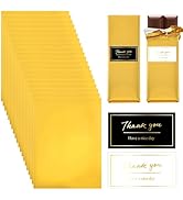 FDKYOEK 100 PCS Chocolate Bar Foil Wrappers, 11 x 7.9 Inch Aluminum Foil Candy Wrappers with 120P...