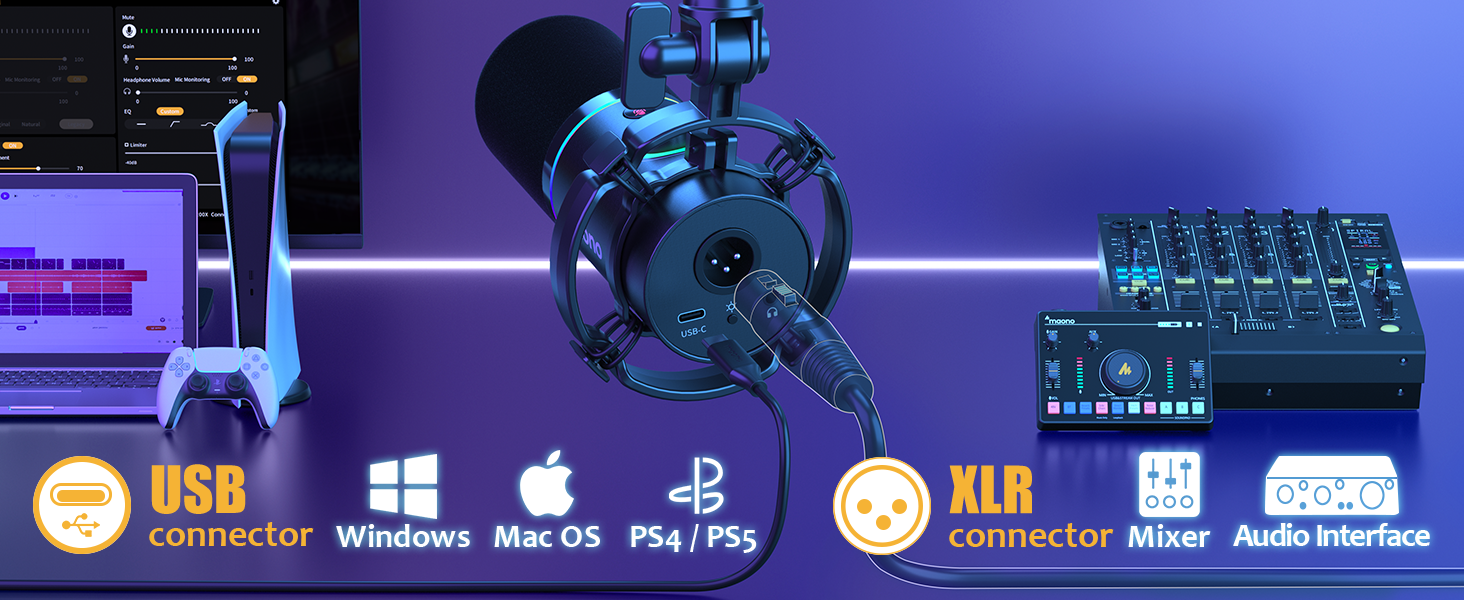 MAONO XLR USB Dynamic Microphone