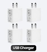 Oxzeewee 4PCS UL 5V 2A USB Wall Charger AC DC Adapter Universal Portable Travel USB Wall Plug for...