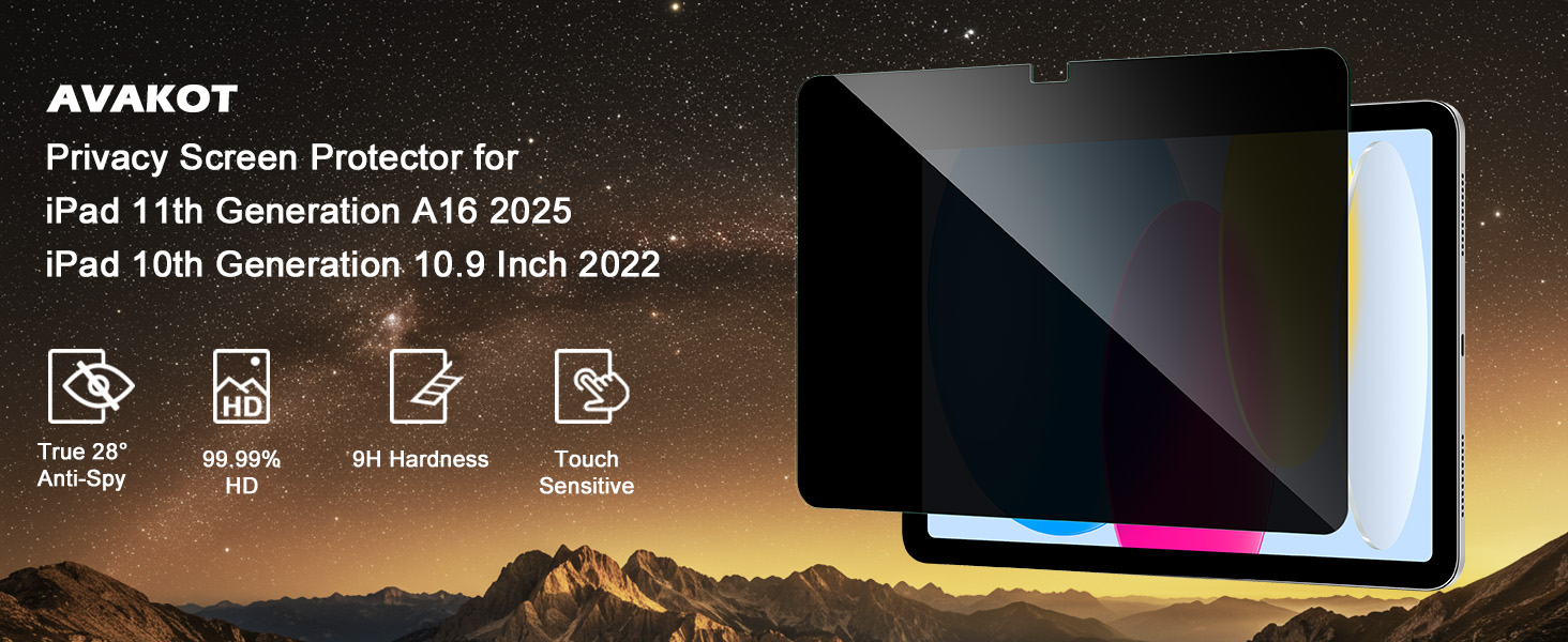 iPad 11th A16 Privacy Screen Protector