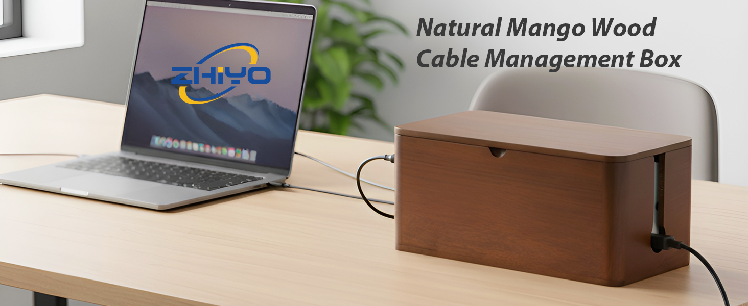 Wood Cable Management Box