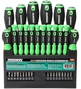 PROWIN 36Piece Magnetic Screwdriver Set, Phillips & Slotted Tips Professional Cushion Grip