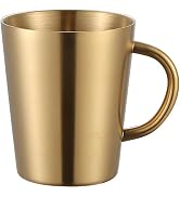 FORTINGO Stainless Steel Drinking Cup 10.1 OZ, Thickened Tumbler for Water, Iced Tea or Coffee, D...