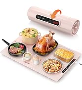 Laudlife Electric Warming Mat for Food, Roll-Up Silicone Heating Pad with 7 Adjustable Tempmaster...