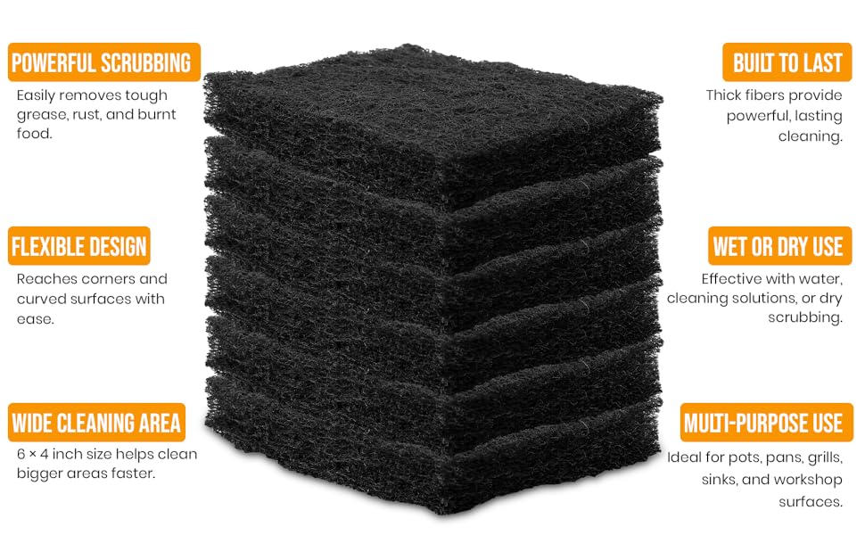 B0DGH1R75Y black scouring pads