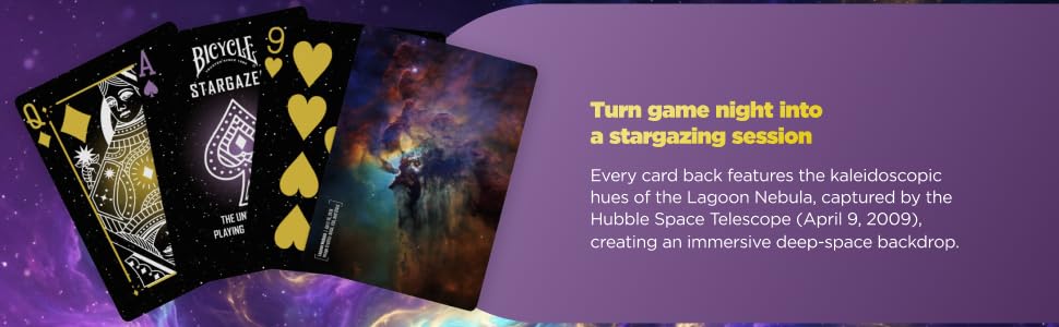 Stargazer Astronomy Cosmic Unique Playing Card Deck Hubble Telescope Lagoon Nebula