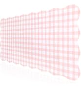 L-SPOUTTO Pink Checkered Mouse Pad,Scalloped Desk Mat XXL Large Geometric Gaming Mousepad,35.4x15...