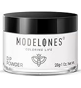 Modelones Dip Powder White Color, Nail Dipping French Nail Art Pro Collection System for Starter ...