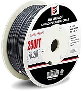 EP 12/2 Low Voltage Landscape Lighting Wire, Outdoor Direct Burial Cable, 250 Feet