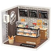 Rolife Plastic House Building Set Toy DIY Miniature Dollhouse Playset with LED for Mini Figures C...