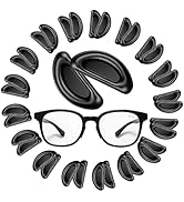 20 Pairs Silicone Nose Pads for Glasses – Anti-Slip Stick-On Thin Grips, Self-Adhesive Comfort fo...