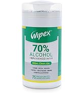 Wipex 70% Isopropyl Alcohol IPA Wipes 75ct Sealed Canister (1)