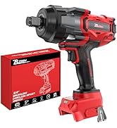 3/4 inch Cordless Impact Wrench Compatible with Milwaukee 18V Batteries, 2000FT-LBS 2700N.m High ...