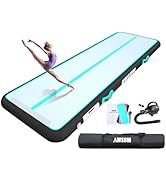 AWSUM Inflatable Gymnastics Mat 10ft/13ft/16ft/20ft/23ft Training mat 4/8 inches Thick tumbling m...