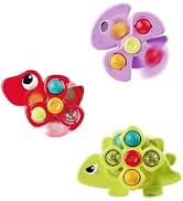 Givzan 3PCS Dinosaur Suction Cup Toys for 1 Year Old Boys Girls | Sensory Baby Bath Toys for Todd...