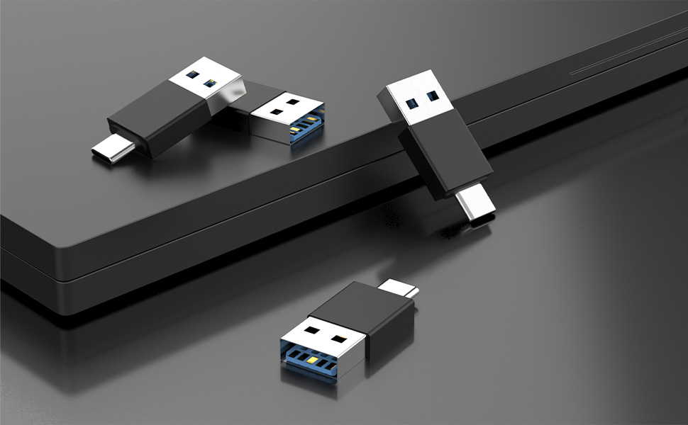 VAKS USB C to USB 3.0 Adapter (4 Pack) , Type C Male to USB 3.0 Male Converter