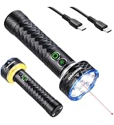 WORKPRO Rechargeable High Lumen Flashlight-Blue and Black