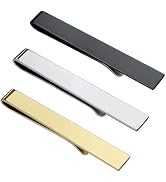 Roctee 3 Pack Men's Tie Clip For Skinny Ties, Small Tie Clips For Men, Tie Necktie Clasp Pinch Cl...