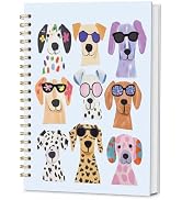 KDHTY Funny Puppy Dog Spiral Notebook,Cute Dog Journal Notebooks for Girls,Cute Puppy Dog Diary S...