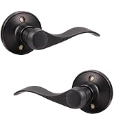 Probrico Pack of Two Dummy Door Lever for Left Hand and Right Hand Oil Rubbed Bronze Interior Doo...
