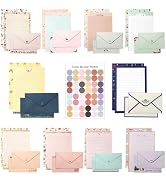 91 Pcs Stationery Paper Envelopes Set Includes 60 Lined Writing Stationery Paper & 30 Envelopes w...
