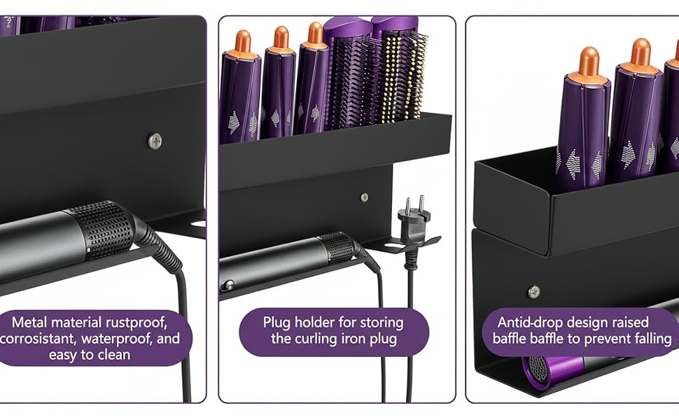 Hair Dryer Holder for Curling Iron Accessories