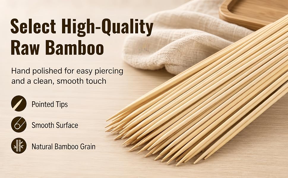 Bamboo Skewers skewer sticks kabob sticks skewers for grilling bbq skewers kebab skewers wood skewer