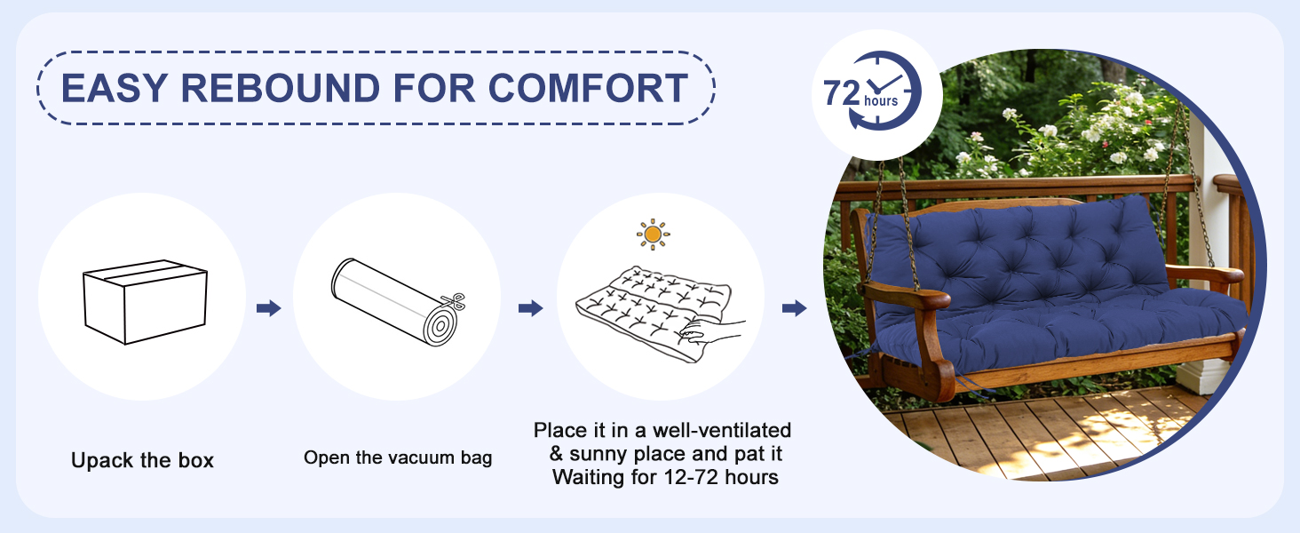 patio swing cushions 3 seater