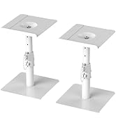 Suptek Free-Standing Speaker Stand Desktop Set, 9.6 x 8.8 inch Trays, Height Adjustment and Tilt,...