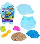 Kinetic Sand, Surf 'N Sand Paradise Playset with Surfboard Storage Case and 10 oz Moldable Play S...