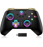 Moonag Wireless PC Controller with Hall Effect Joystick, 2.4G Wireless & Wired 1000Hz Polling Rat...