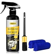 SHIELDOM Waterless Car Wash Spray Scratch-Free Cleaning Wax for Glossy Paint Rinseless Cleaner Cl...