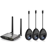 TIMBOOTECH USB C & HDMI Transmitter x3 and Receiver 4K- 5.8G HDMI Wireless Transmitter Receiver T...