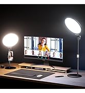 Aureday 10.5” Dimmable Desktop Ring Light with Stand and Phone Holder, 24W Full-Screen LED Ring L...