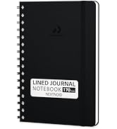 Lined Spiral Notebook Journal For Men & Women - Hardcover A5 Notebook 170 Pages, Journaling Noteb...