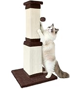 AGYM 32 Tall Cat Scratching Post for Large Cats, Cat Scratcher for Indoor Cats Adults, Sturdy Sis...