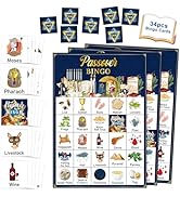 InIsaJace Passover Bingo Cards for 24 Players, Passover Pesach Cards Game Party Favors Decoration...