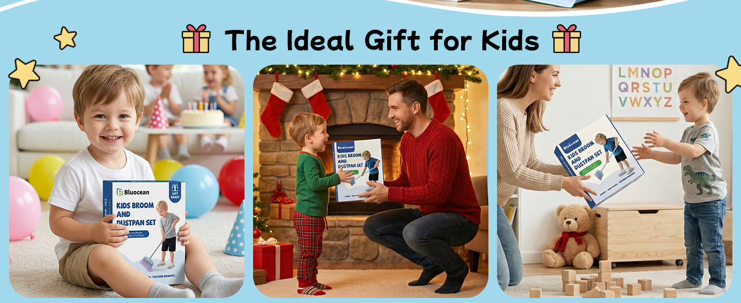 Kids Mini Broom Set (Blue)