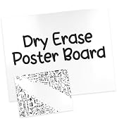 Hygloss Dry Erase Poster Boards 11x14-Inch, Pack of 30 Dry Erase Sheets, Reusable White Board for...